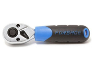 Трещотка реверсивная короткая с резиновой ручкой 1/4" 72зуб. Forsage F-802219