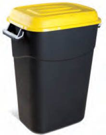 Контейнер для мусора пластик. 95л (жёлт. крышка) (TAYG) (410017)