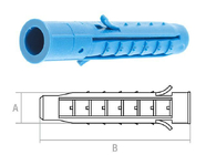 Дюбель распорный 8х50 мм четырехсегментный (50шт) STARFIX (SMP2-44335-50)