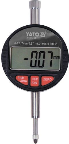 Индикатор измерительный часового типа цифровой 0-12.7мм Yato YT-72453