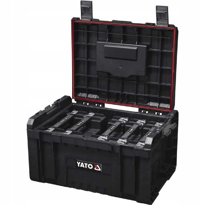 Ящик пластиковый для мобильной системы с 5 органайзерами S12 Yato YT-09163