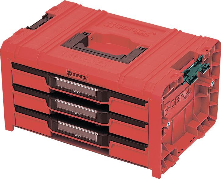 Ящик для инструмнта с 3-мя выдвижными ящиками Qbrick System PRO Drawer 3 Toolbox Expert RED Ultra HD (SKRQPROD3E2CCZEPG001)