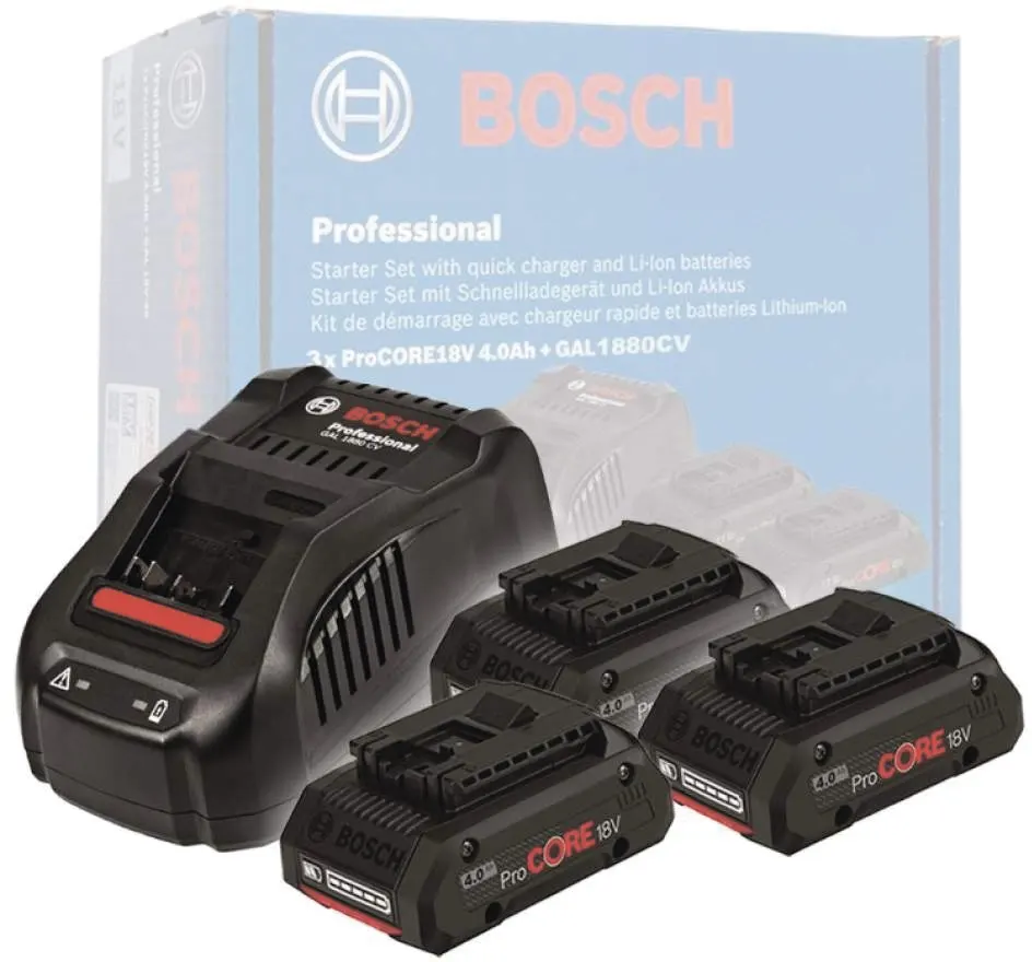 Аккумулятор ProCORE18V 4.0 Ah (3шт) + зарядное GAL 1880 CV Bosch (0615990N2G)