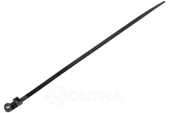 Хомут-стяжка с монтажным отверстием 4.8х200мм черный 100шт Starfix (SM-64521-100)