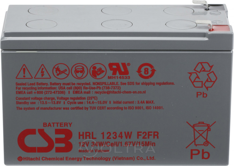 Аккумуляторная батарея CSB F2 FR 12V/9Ah (HRL 1234W)
