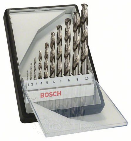 Набор из 10 свёрл по металлу Robust Line HSS-G 1-10мм Bosch (2607010535)