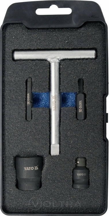 Головки-ключ торцевые к масляным пластиковым пробкам 3/8" 5пр CrMo Yato YT-05980