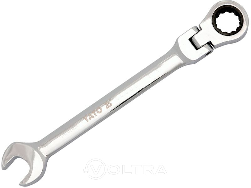 Ключ рожково-накидной с трещоткой шарнирный 28мм CrV Yato YT-1694