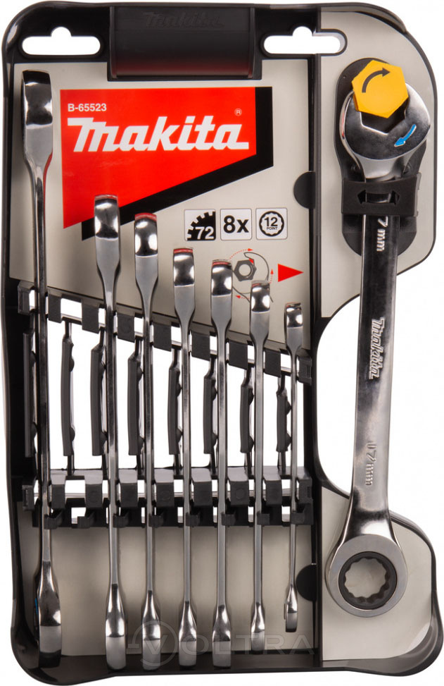 Набор комбинированных ключей 8-19мм 8шт Makita B-65523
