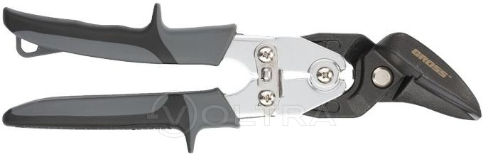 Ножницы по металлу "PIRANHA" усиленные 255мм прямой и левый рез Gross (78349)