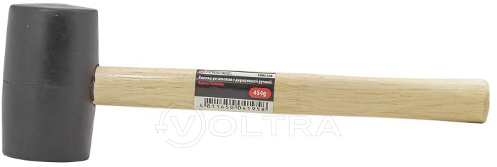 Киянка резиновая с деревянной ручкой (454г, Ø55мм) Forsage F-1803160