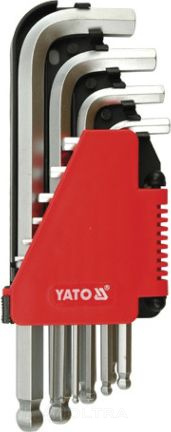 Ключи шестигранные с шариком удл. 2-12мм (набор 10пр.) Yato YT-0509