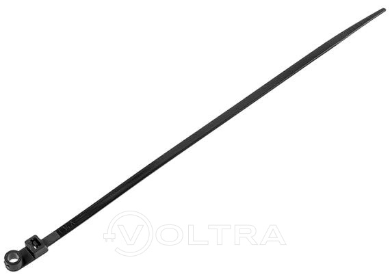 Хомут-стяжка с монтажным отверстием 4.8х300мм черный 100шт Starfix (SM-64621-100)
