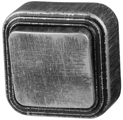 Выключатель 1 клав. (открытый, до 6А) серебро, Стандарт, Юпитер (JP7431-01)
