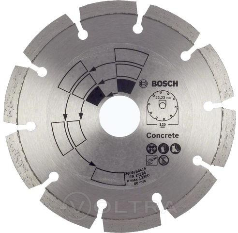 Алмазный круг 125х22.2мм по бетону сегмент. Diy Concrete Bosch (2609256414)