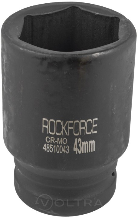 Головка ударная глубокая 43мм 1'' 6гр. Rock Force RF-48510043