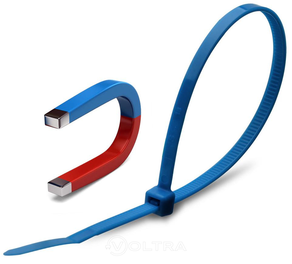 Стяжки кабельные КСС "Magnetic" 5х200 (син) 100шт Fortisflex (82022)