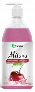 Жидкое крем-мыло Milana Спелая вишная 1л с дозатором Grass (126401)
