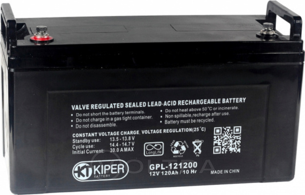 Аккумуляторная батарея 12V/120Ah Kiper (GPL-121200H)