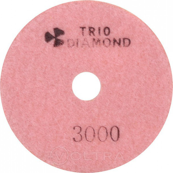Алмазный гибкий шлифовально-полировальный круг 3000 "Черепашка" мокрая шлифовка 100мм Trio-Diamond 343000