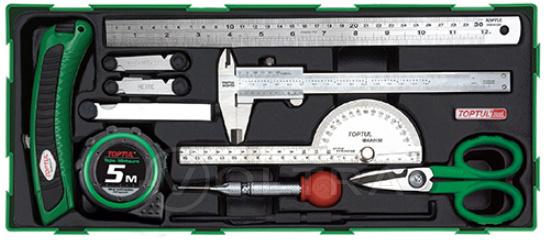 Набор-сет измерительного инструмента 11пр Toptul (GTB1107)