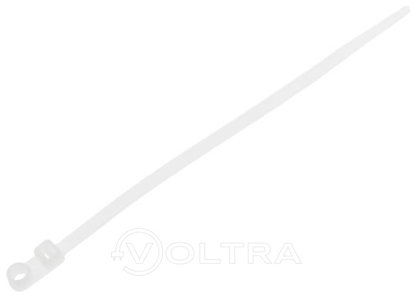 Хомут-стяжка с монтажным отверстием 4.8х300мм белый 100шт Starfix (SM-91156-100)
