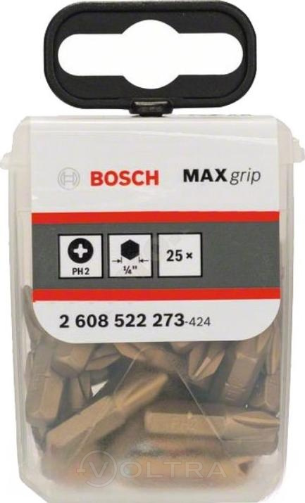Набор бит Max Grip PH2 25мм 25шт TicTac Bosch (2608522273)
