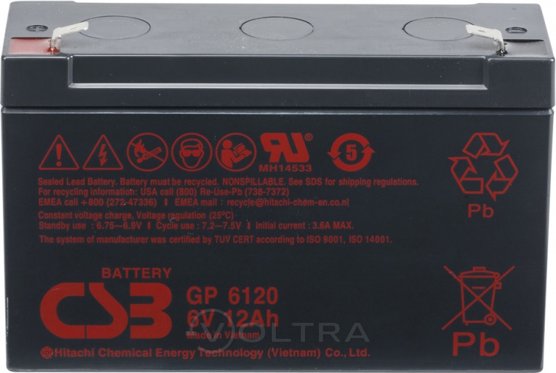 Аккумуляторная батарея CSB F1 6V/12Ah (GP 6120)