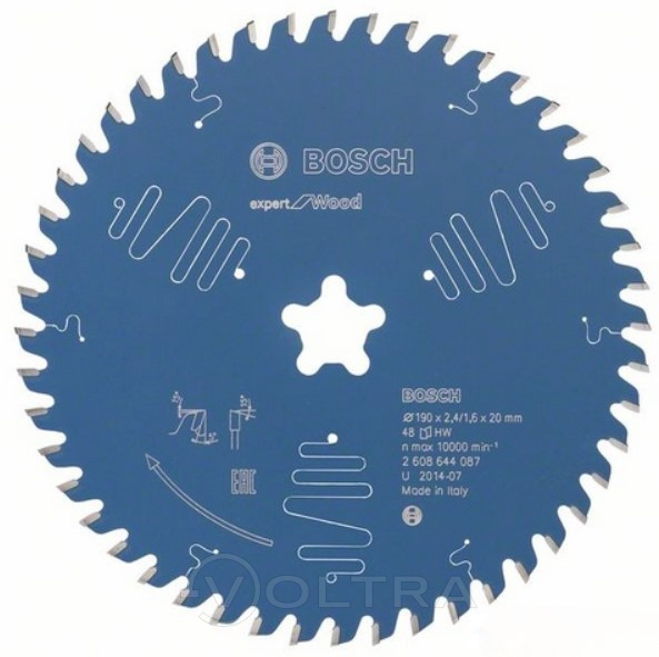 Пильный диск Expert for Wood 190xFFixx2.4/1.6x48T Bosch (2608644087)