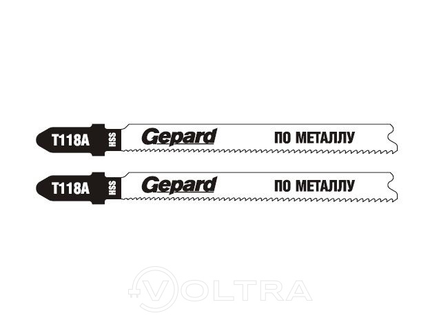 Пилки лобзиковые T118А по металлу 2шт. Gepard (GP0612-01)