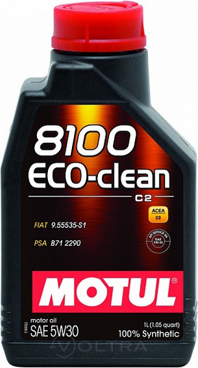 Масло моторное синтетическое 1л Motul 8100 Eco-clean 5W-30 (101542)