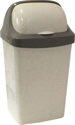 Контейнер для мусора РОЛЛ ТОП 25л (мраморный) IDEA (М2467)