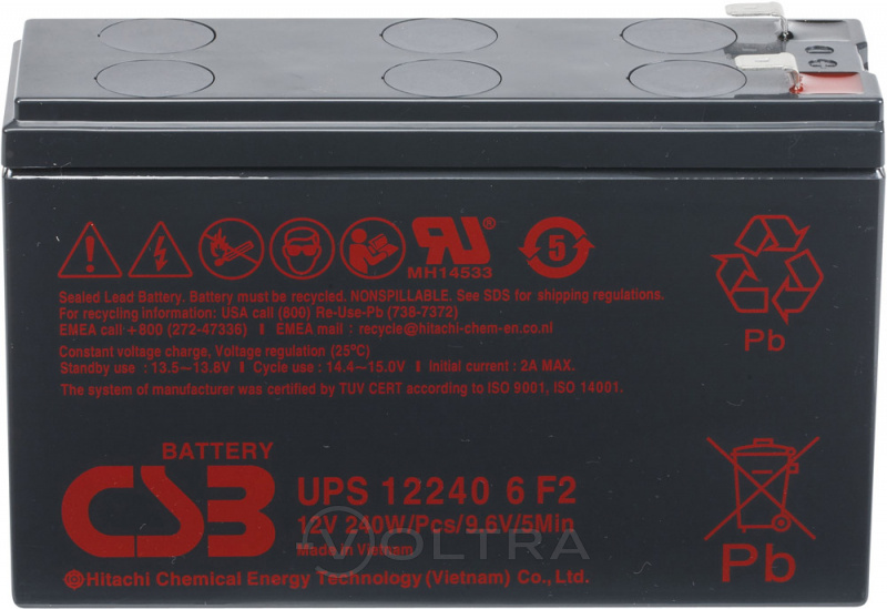 Аккумуляторная батарея CSB F2 12V/5Ah Slim (UPS 12240)