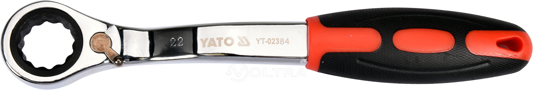 Ключ накидной с трещоткой 22мм CrV Yato YT-02384
