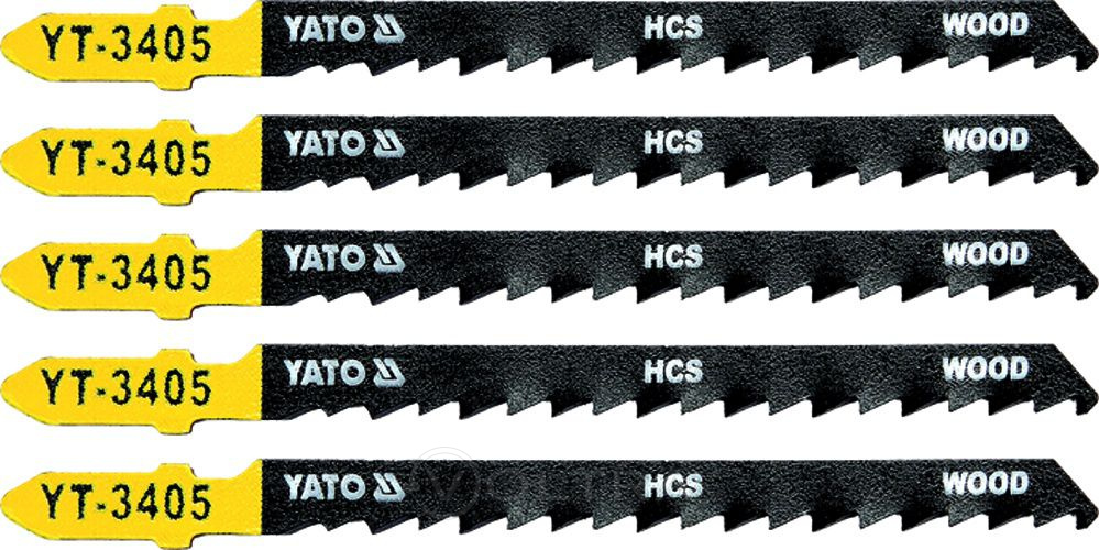 Полотна для электролобзика по дереву L100мм (5шт) Yato YT-3405