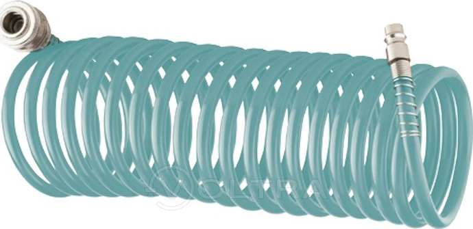 Шланг полиуретановый спиральный BASF 10м 6/8мм с быстросъемн. соединениями Stels (57007)