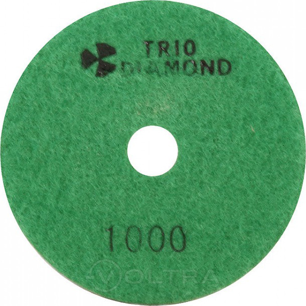 Алмазный гибкий шлифовально-полировальный круг 1000 "Черепашка" мокрая шлифовка 100мм Trio-Diamond 341000