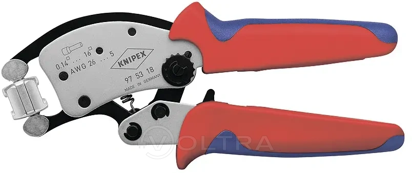 Пресс-клещи для обжима контактных гильз 200мм Knipex Twistor16 (975318)