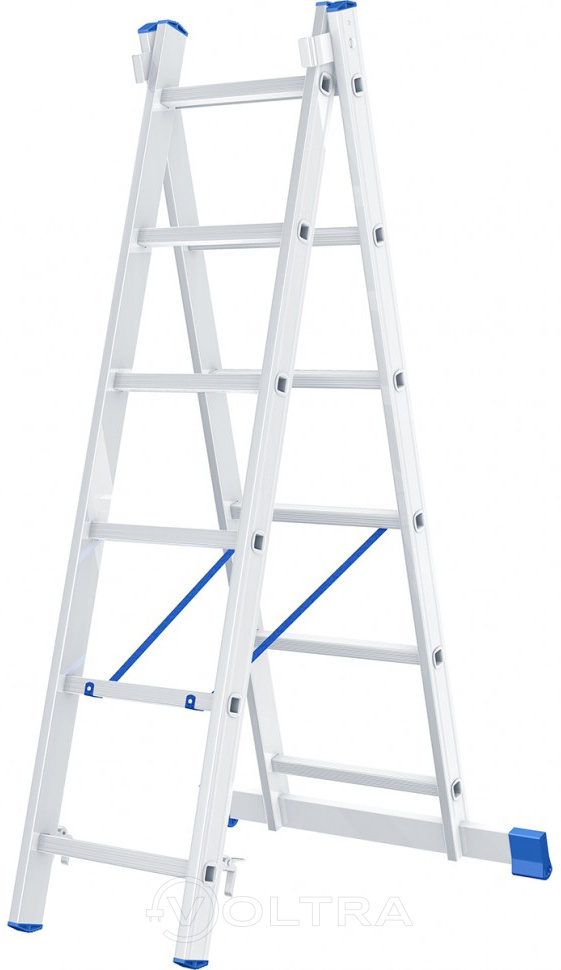 Лестница двухсекционная алюминиевая 6 ступеней Сибртех (97906)