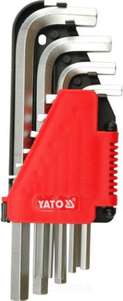 Набор ключей HEX (6-гран.) 2-12мм CrV (10пр.) Yato YT-0508