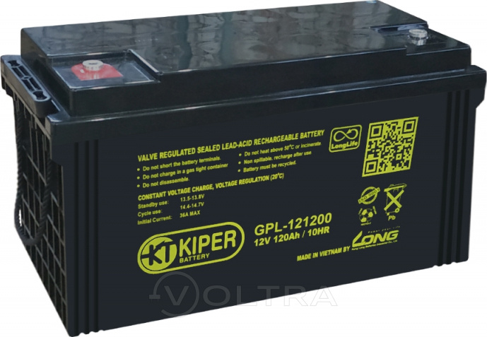 Аккумуляторная батарея Kiper 12V/120Ah (GPL-121200)