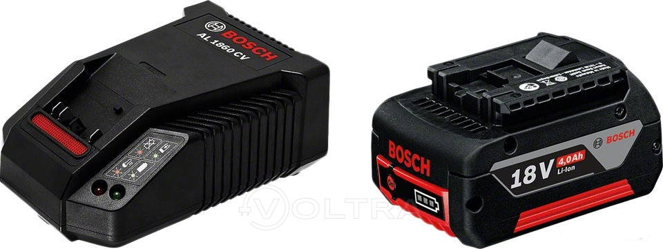 Аккумуляторный блок GBA (18В, 4Ач) + зарядное AL 1860 CV Bosch (1600Z00043)