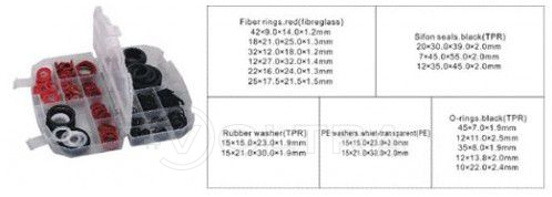 Кольца, шайбы уплотнительные резиновые, асбестовые и пластиковые Forsage F-772 383пр.