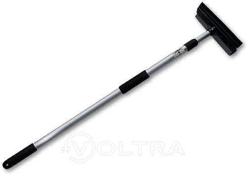 Щётка с губкой и резиной для мойки окон 25см с телескопической ручкой 70-120см Bradas ESQ2111A