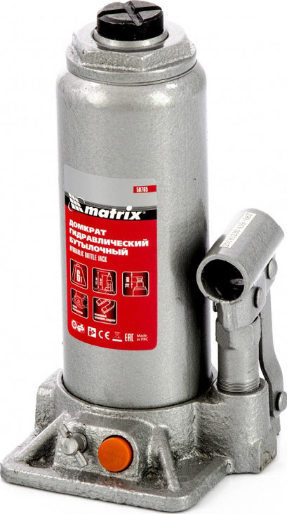 Домкрат гидравлический бутылочный 216-413мм 6т Matrix (50765)
