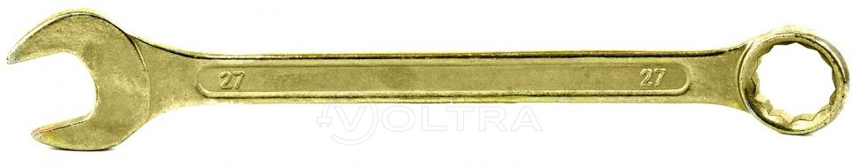 Ключ комбинированный 27мм желтый цинк Сибртех (14986)