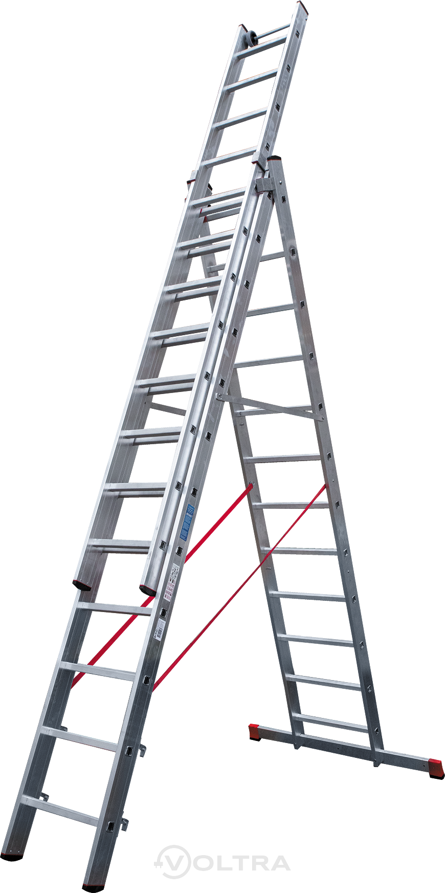 Лестница-стремянка алюминиевая трёхсекционная 796см 23.5кг Новая Высота NV5230 (5230312)
