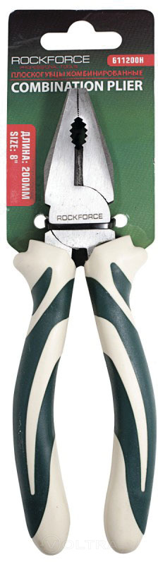 Плоскогубцы комбинированные с эргономическими рукоятками 8" (200мм) Rock Force RF-611200H