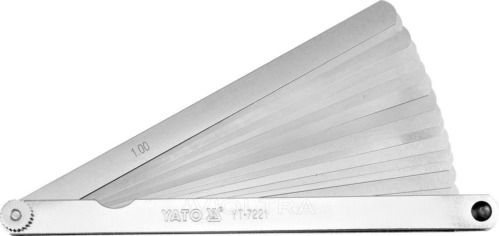 Щупы измерительные (диапазон 0.02-1мм) L200мм (17шт) Yato YT-7221