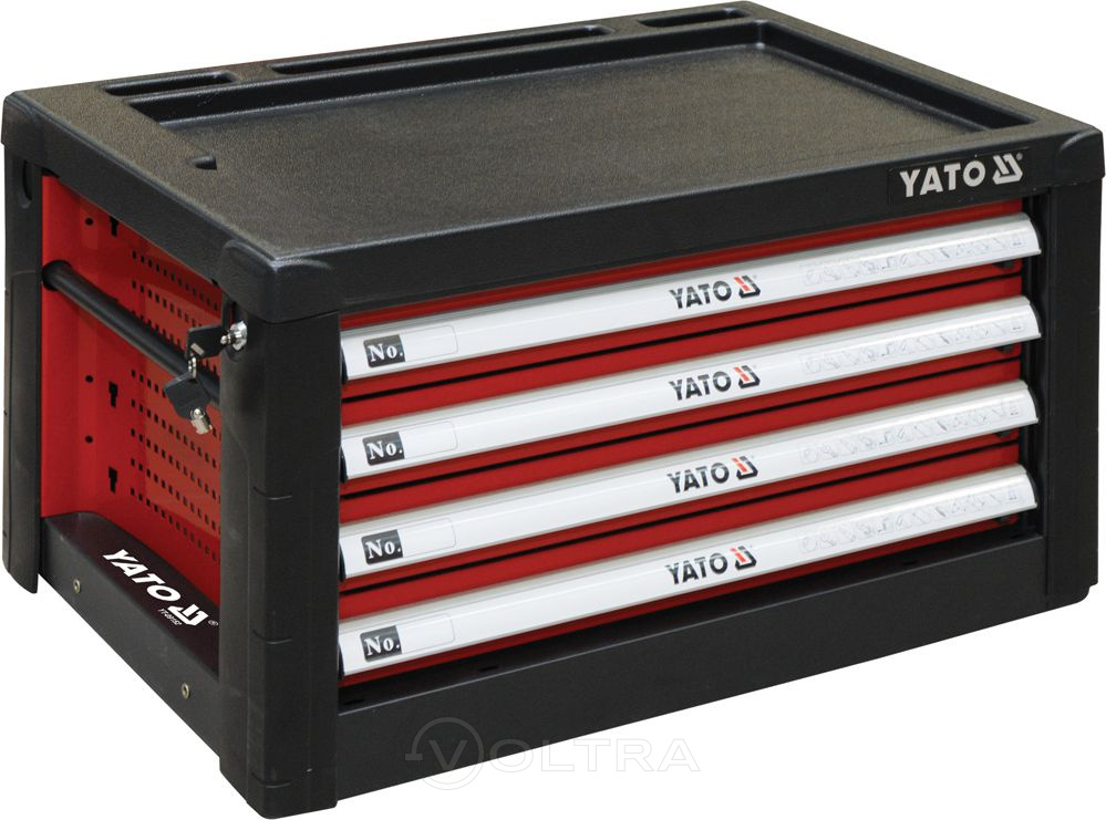 Ящик инструментальный c 4 шуфлядами 690х465х400мм Yato YT-09152